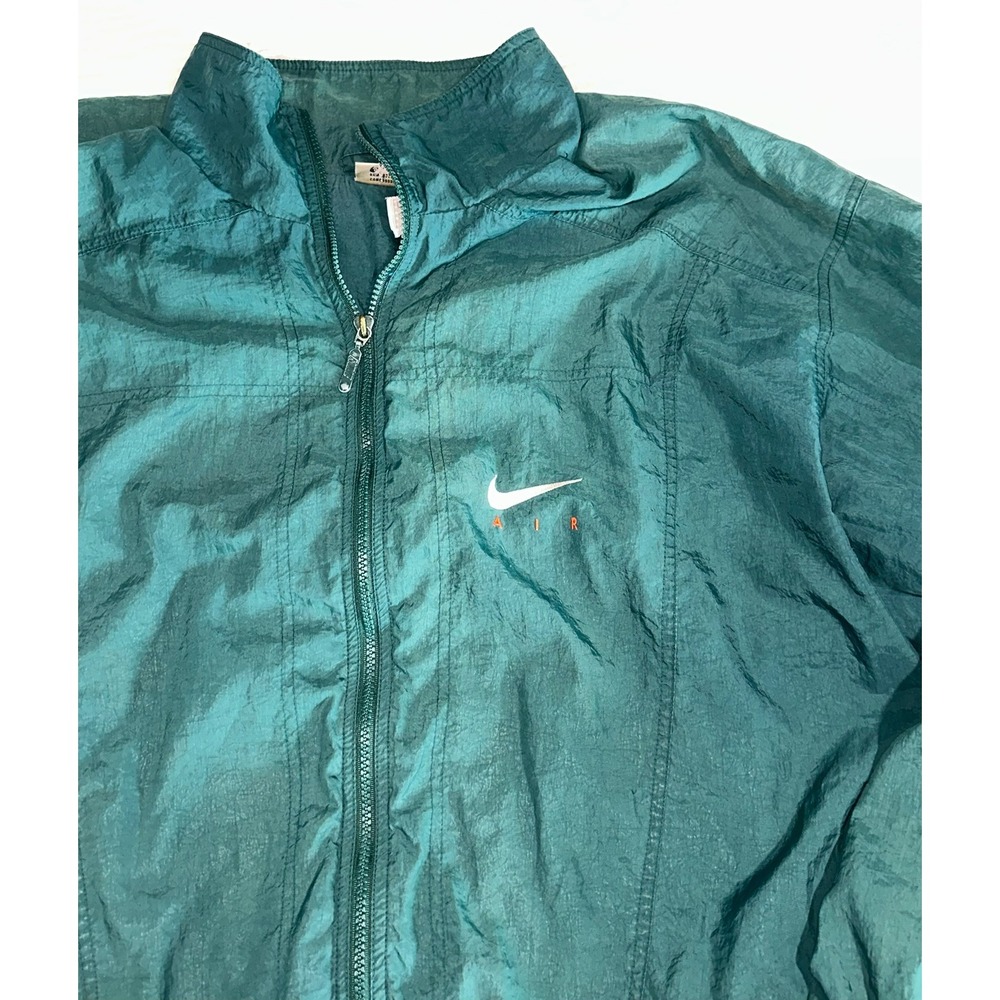 Vintage Nike Air Windbreaker Jacket Full Zip Green Mens
